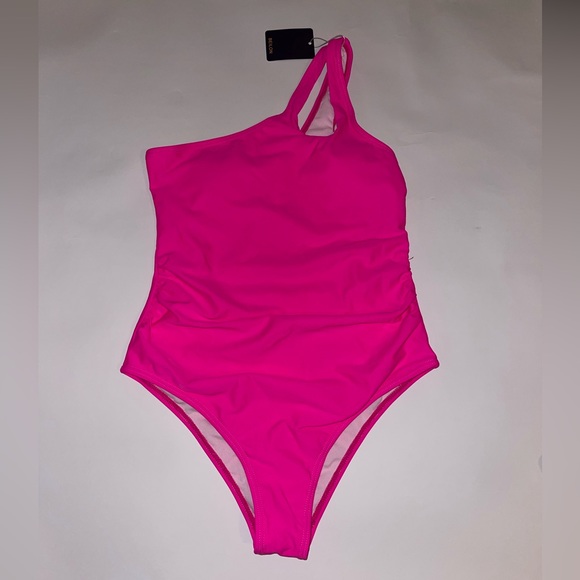 BEILON Women One Shoulder One Piece Swimsuit Tummy Control Bathing Suits - Picture 4 of 5